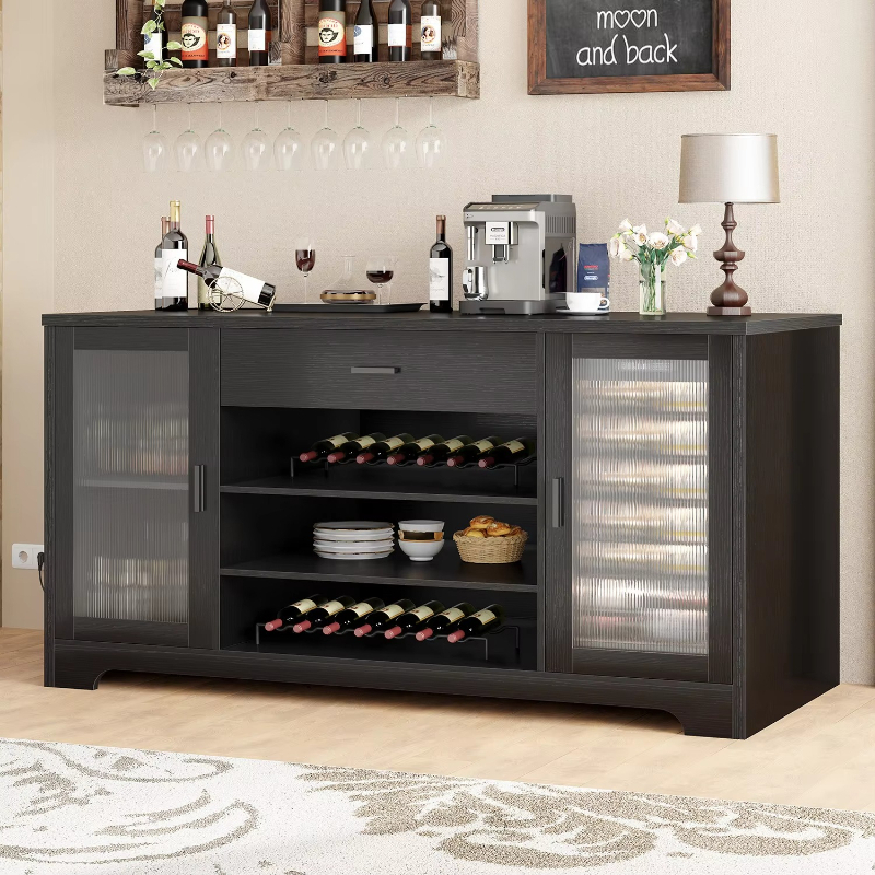 Wooden wine family bar cabinet – Commercial Kitchen Refrigerator recenzja i cena