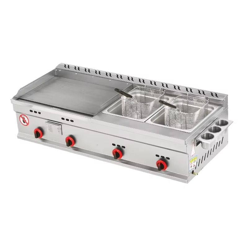 Commercial Gas Grill + Double  – Deep Fryer Commercial recenzja i cena