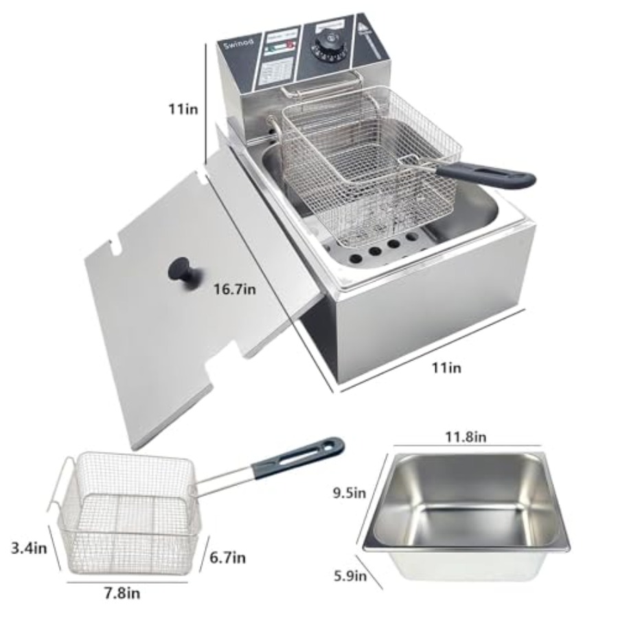 Electric Deep Fryer with Baske – Deep Fryer Commercial recenzja i cena