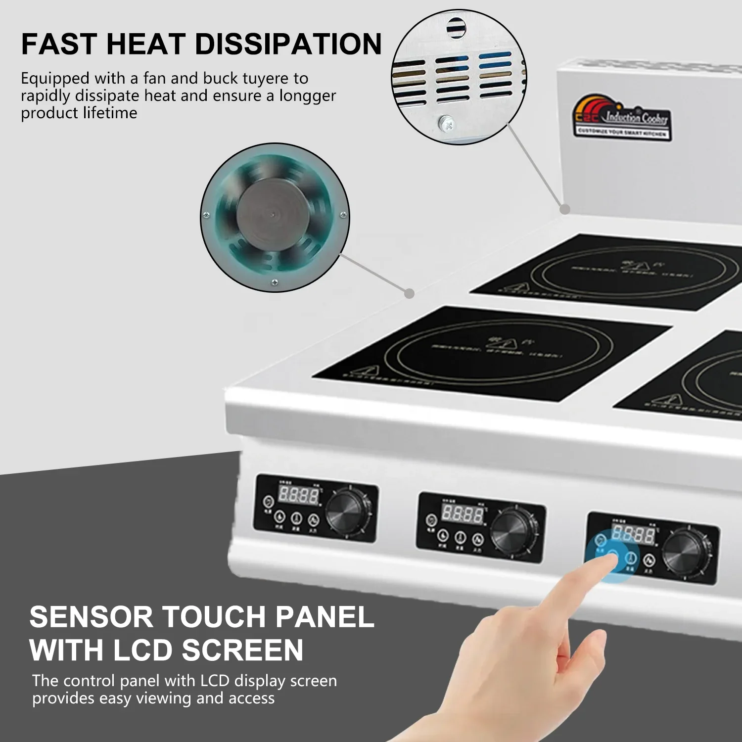 4 Burner Flat Industrial Comme – Commercial Kitchen Induction recenzja i cena
