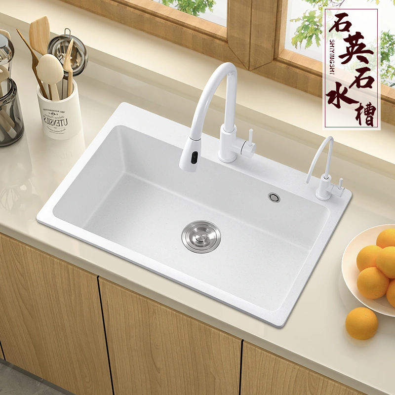 Quartz Stone White Sink Large  – Commercial Kitchen Dishwasher recenzja i cena