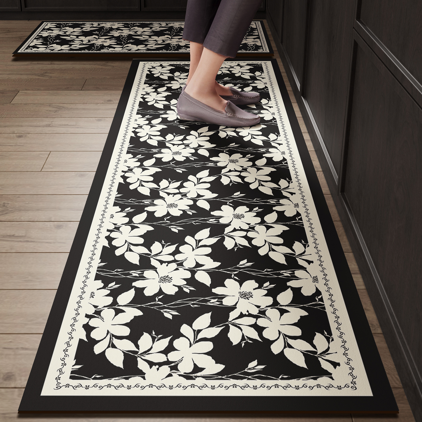 Black Kitchen Rugs Waterproof  – Commercial Kitchen Vinyl recenzja i cena