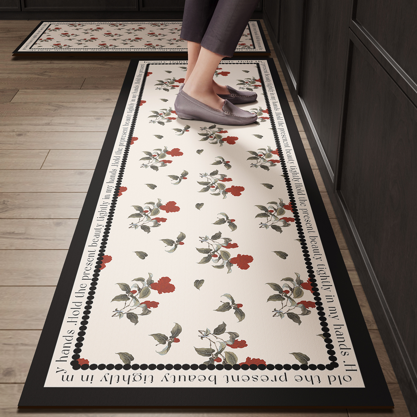 Black Kitchen Rugs Waterproof  – Commercial Kitchen Vinyl recenzja i cena