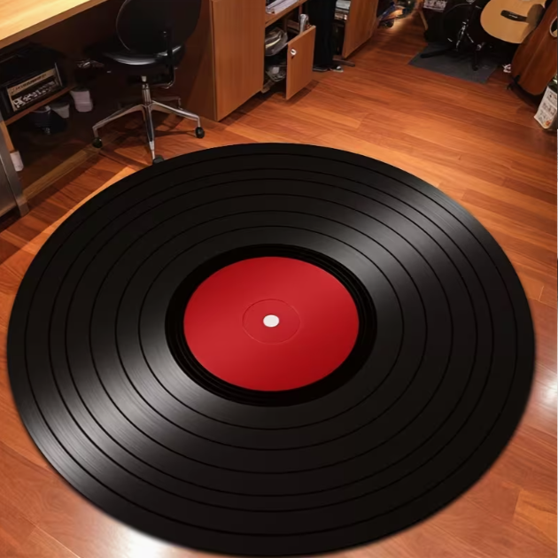 Retro Vinyl Record Pattern Car – Commercial Kitchen Vinyl Flooring recenzja i cena