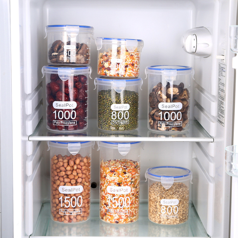 1-4PCS Sealed Jars With Scale  – Commercial Kitchen Refrigerator recenzja i cena
